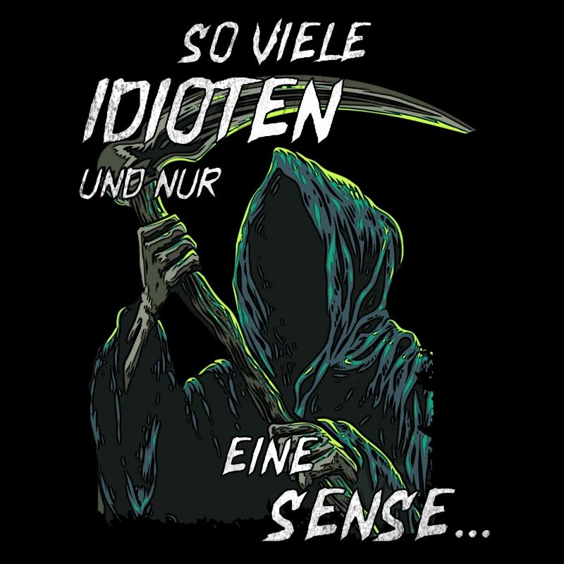 schwarzer Humor, witziges Sensenmann, Geschenk