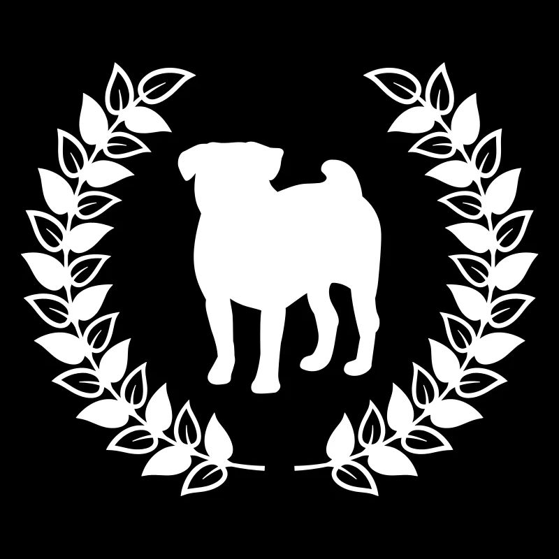 Pug laurel wreath