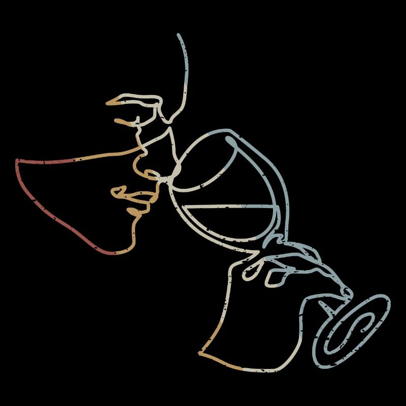 Wine Sommelier Retro Style Vintage