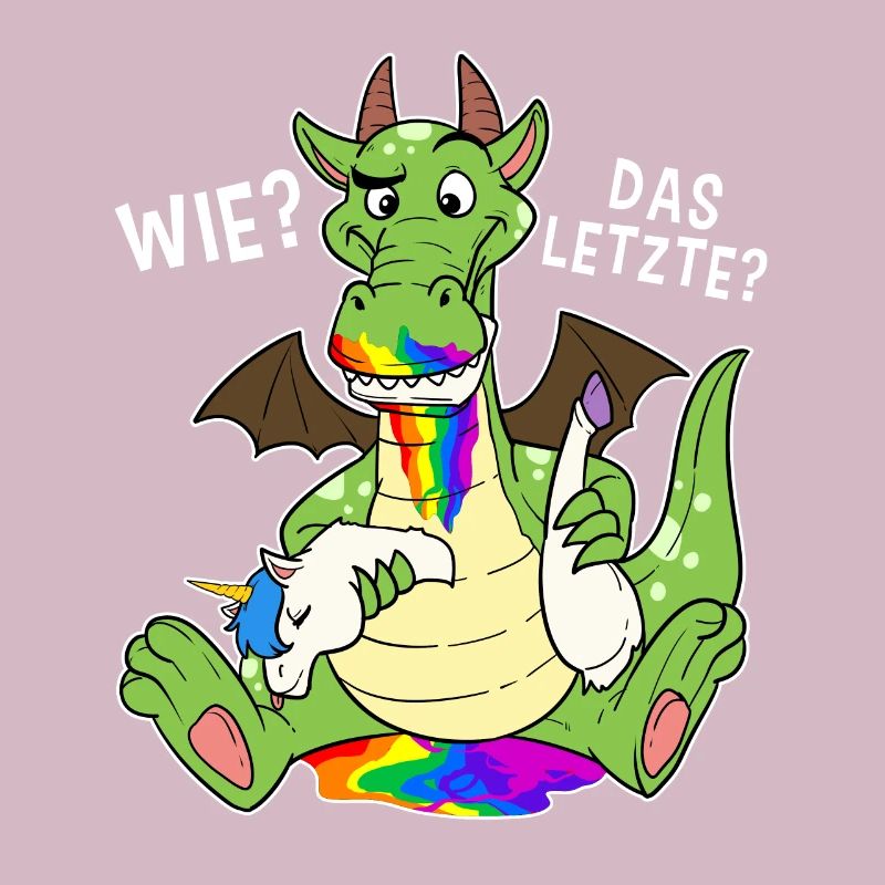 Letztes Einhorn Drache Frühstück Essen Mahl Mittag