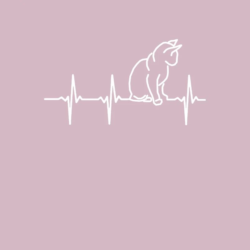 Katze Herzfrequenz Liebe Geschenk
