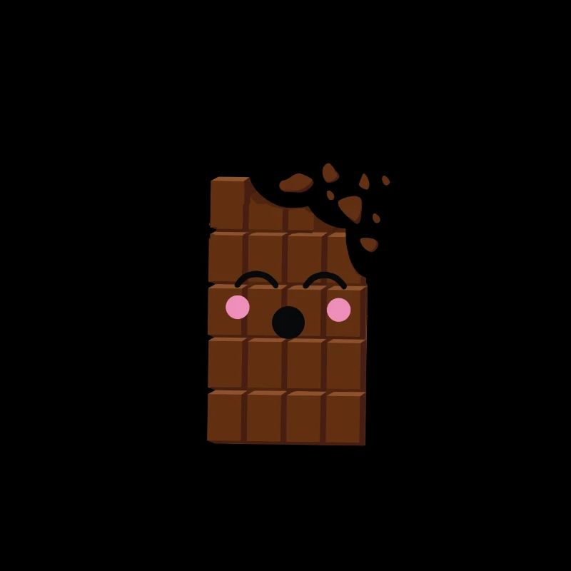 barre de chocolat heureux