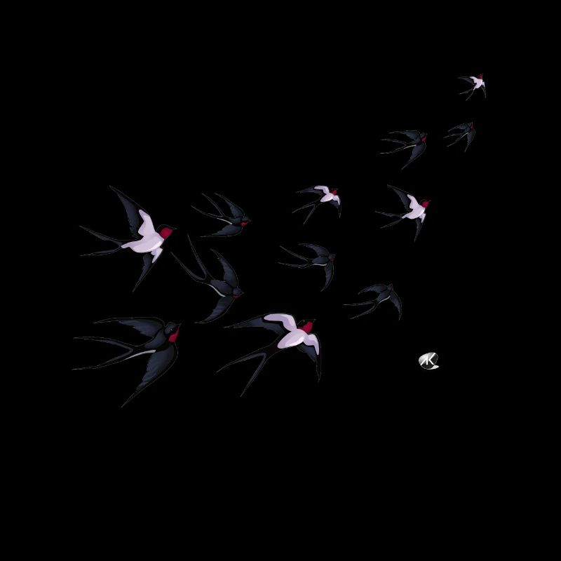 Illustration de l'essaim d'avaler