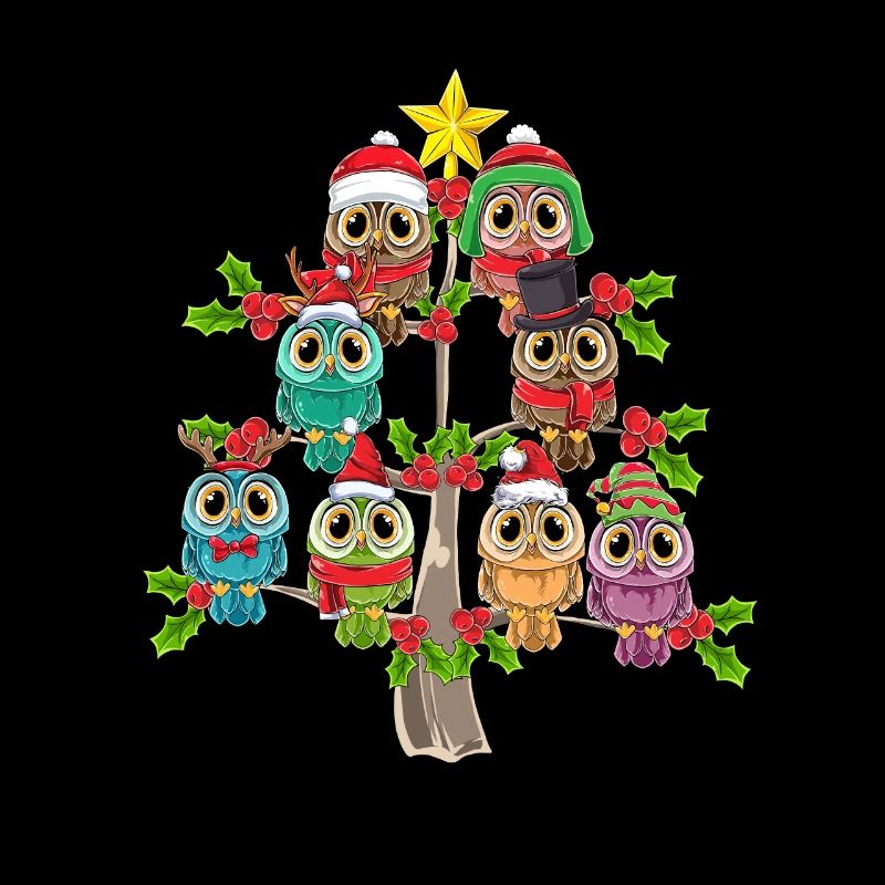 Eulen Weihnachtsbaum Weihnachten Eule Lustiges Eul