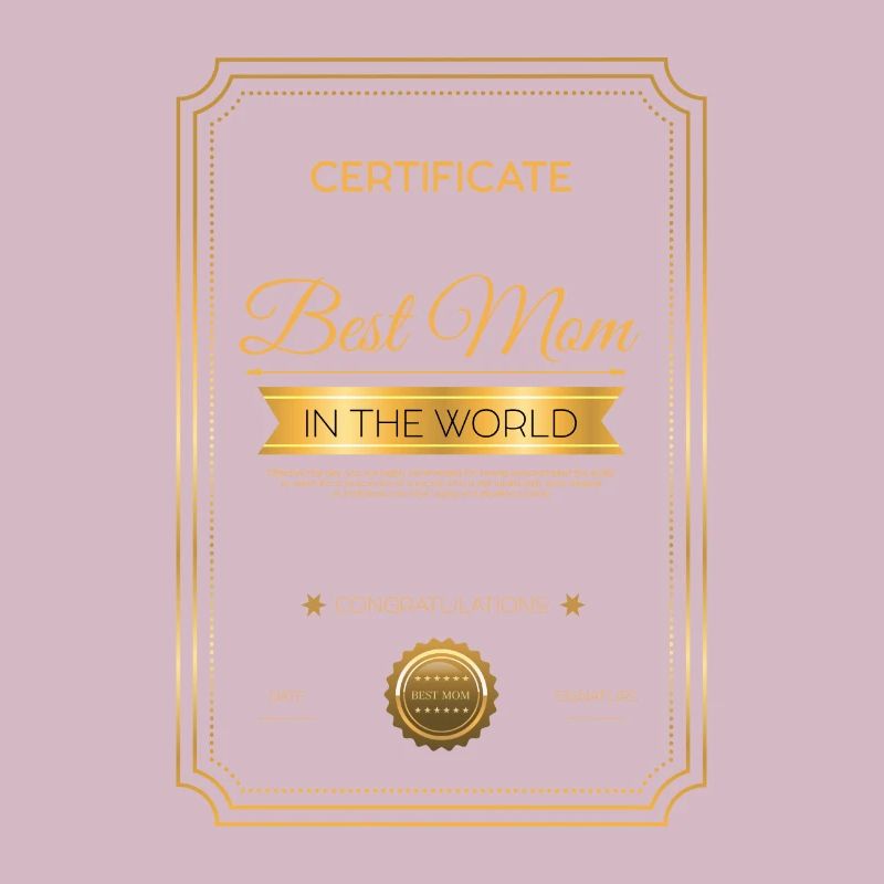 Zertifikat beste Mutter der Welt