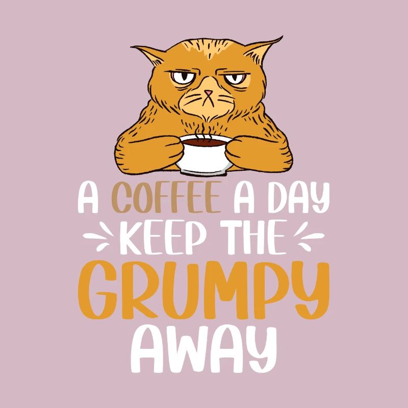 Café café grumpy chat bureau lundi