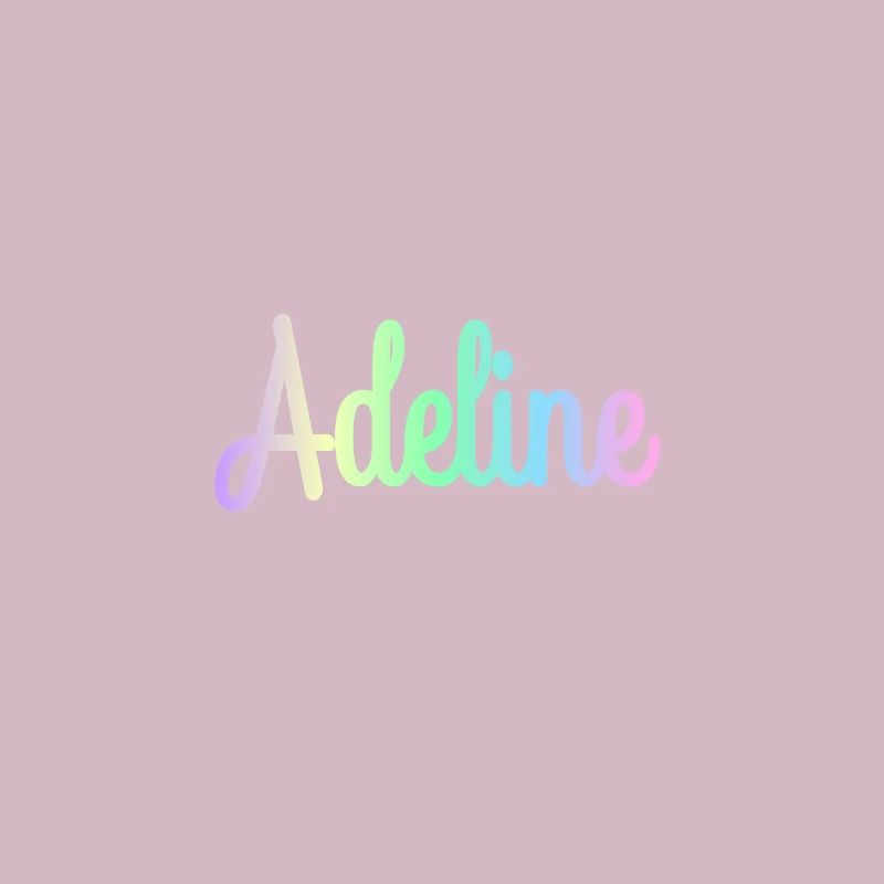 ADELINE Rainbow Minimalist Cursive