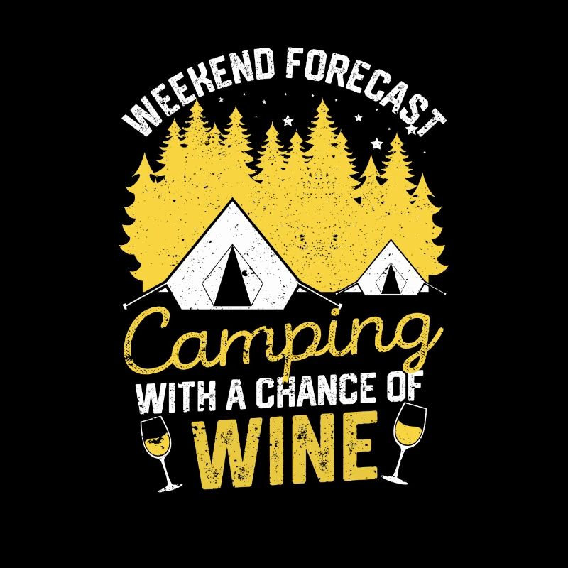 Wochenendvorhersage Camping mit Aussicht auf Wein