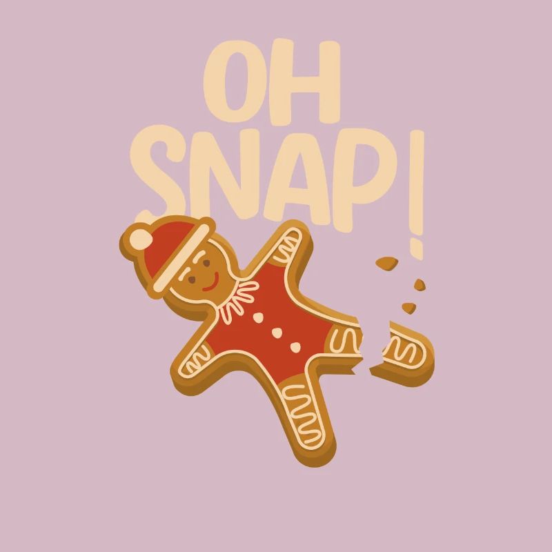 Oh Snap Gingerbread Man Weihnachtsplätzchen Xmas