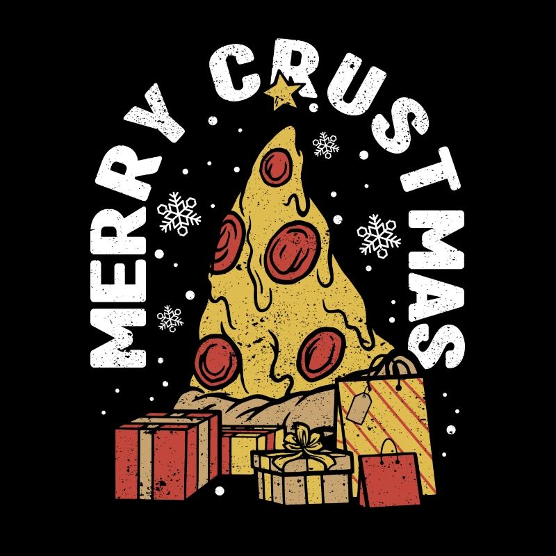 Fröhliche Kruste Weihnachten Pizza Liebhaber