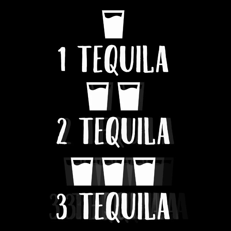 1 Tequila 2 Tequila 3 Tequila Blurry Shot Glasses