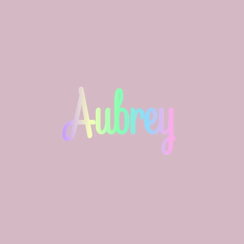 AUBREY Rainbow Cursive Minimaliste