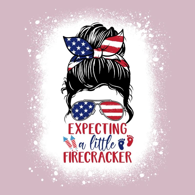 Messy Bun x Expecting a little Firecracker