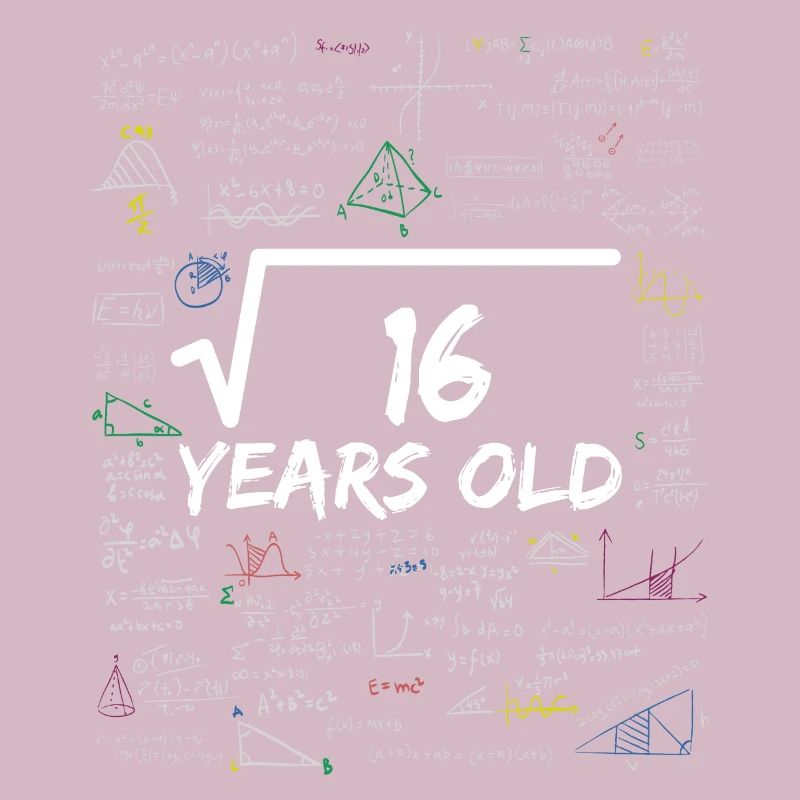 Square Root of 16 4TH Funny Math Birthday