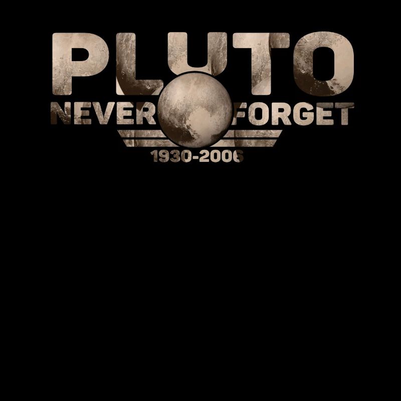 N’oubliez jamais Pluto Design Retro Style Funny Space