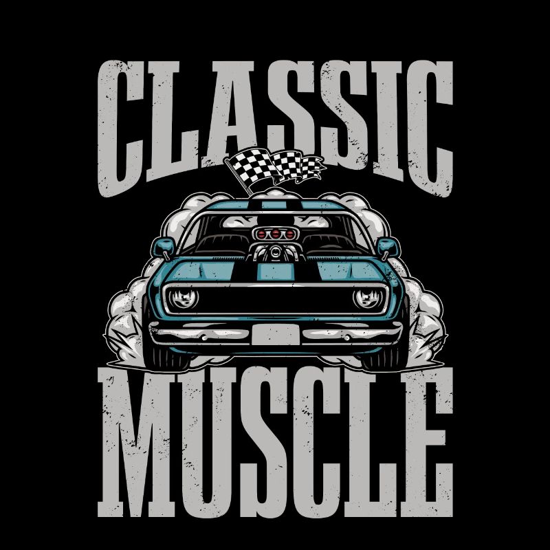 Conception musculaire classique Pour tous les fans de course.