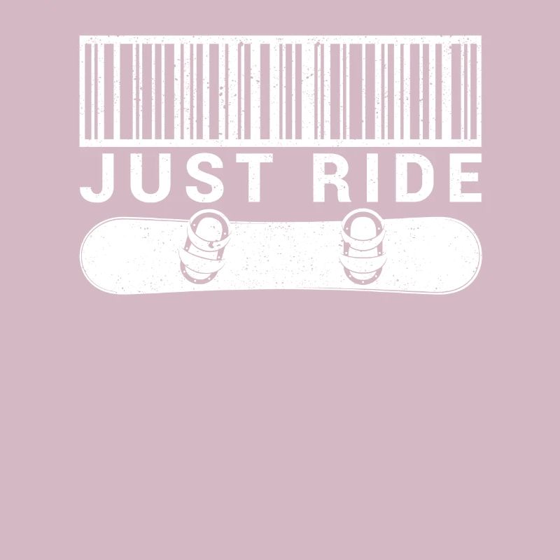 Barcode Just Ride Funny Snowboarding Lover