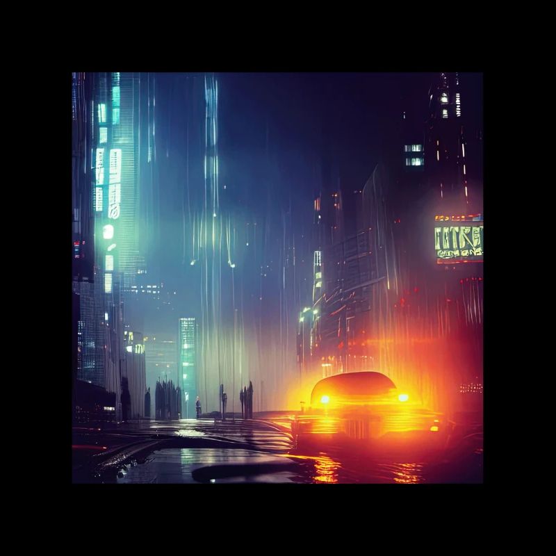 Retrowave Synthwave 80s Future city Design