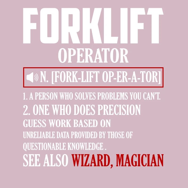Forklift Operator Noun Driver Forklifter Operator