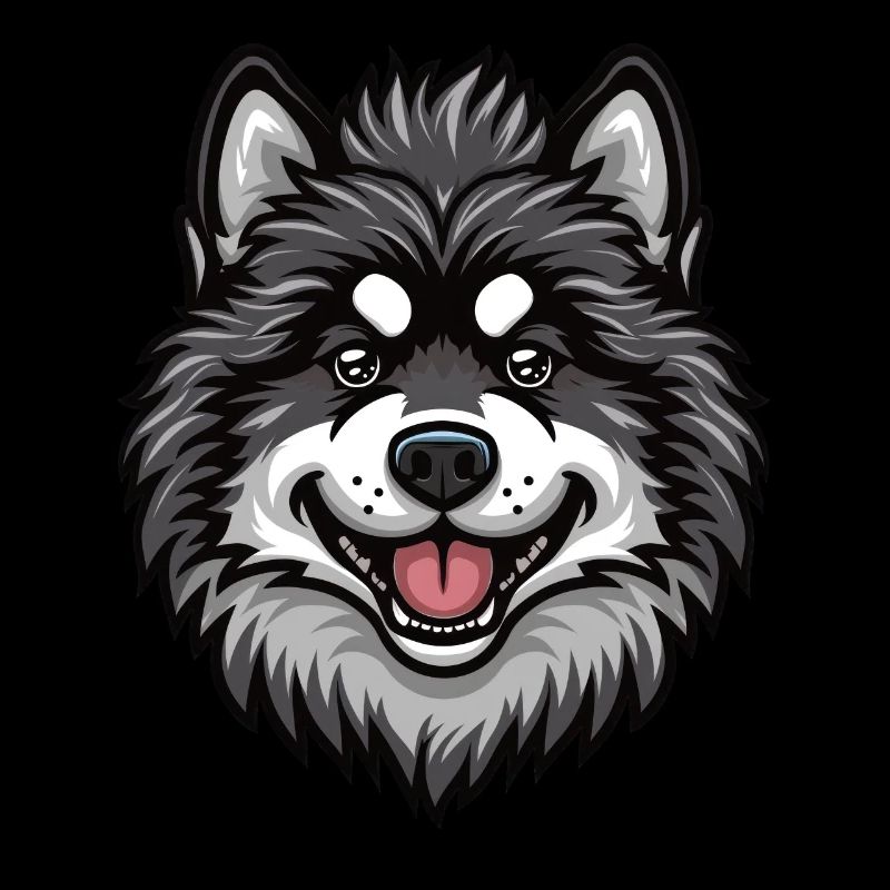 Wolfsspitz Keeshond | Cartoon Artwork