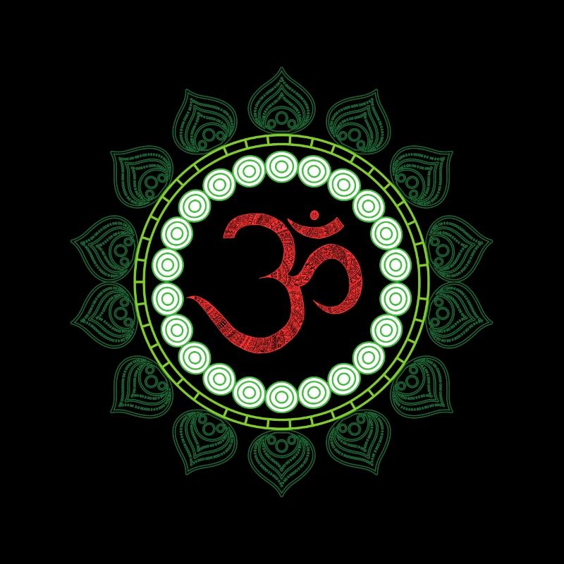 Psychedelic Goamit Om Motiv