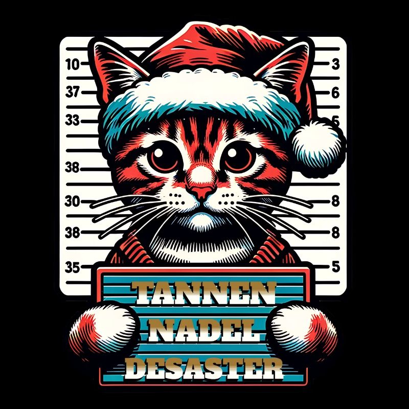 Père Noël Drôle de chats Noël