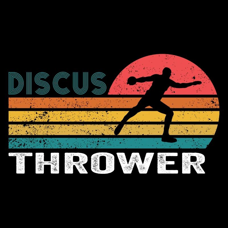 Diskus Athlete Vintage Retro Discus Werfer