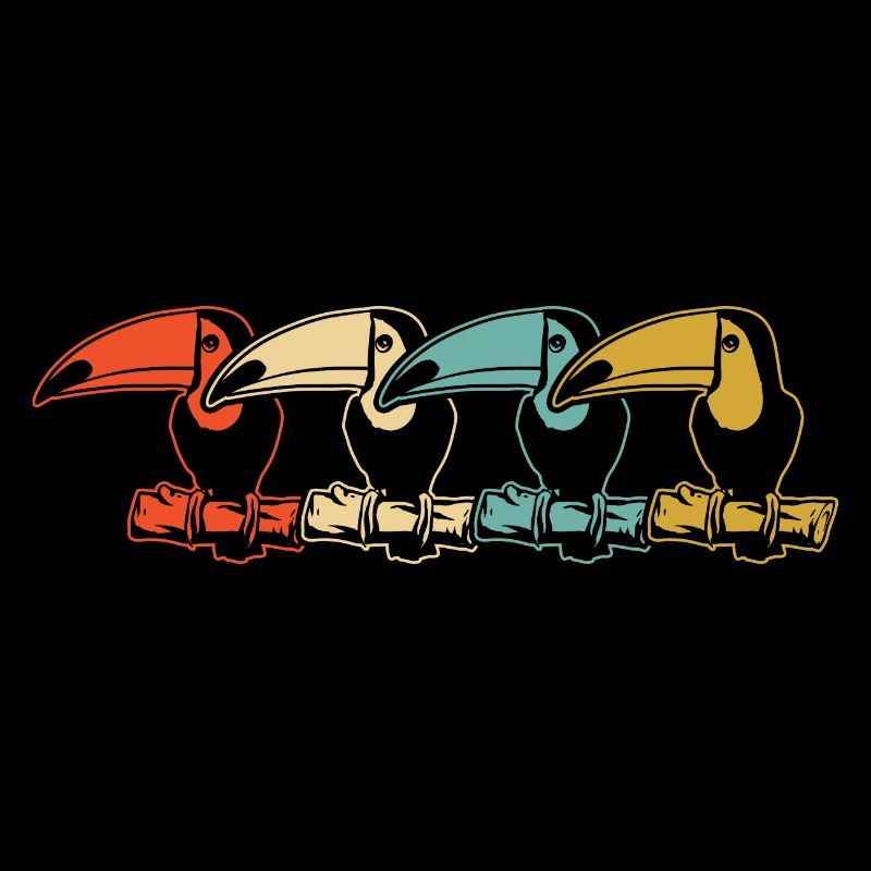 Forêt tropicale des oiseaux toucans