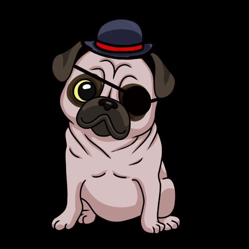 Fantasy Carlin Chien Eye Patch Chiens Chapeau Enfant