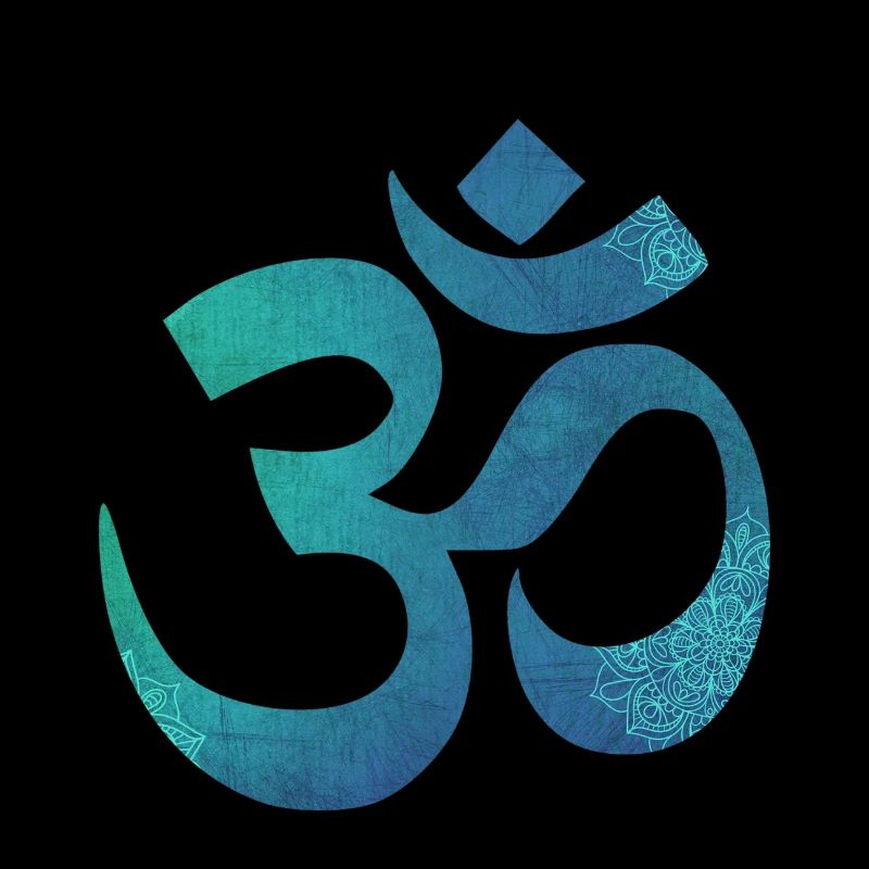 Om Mandala Blau
