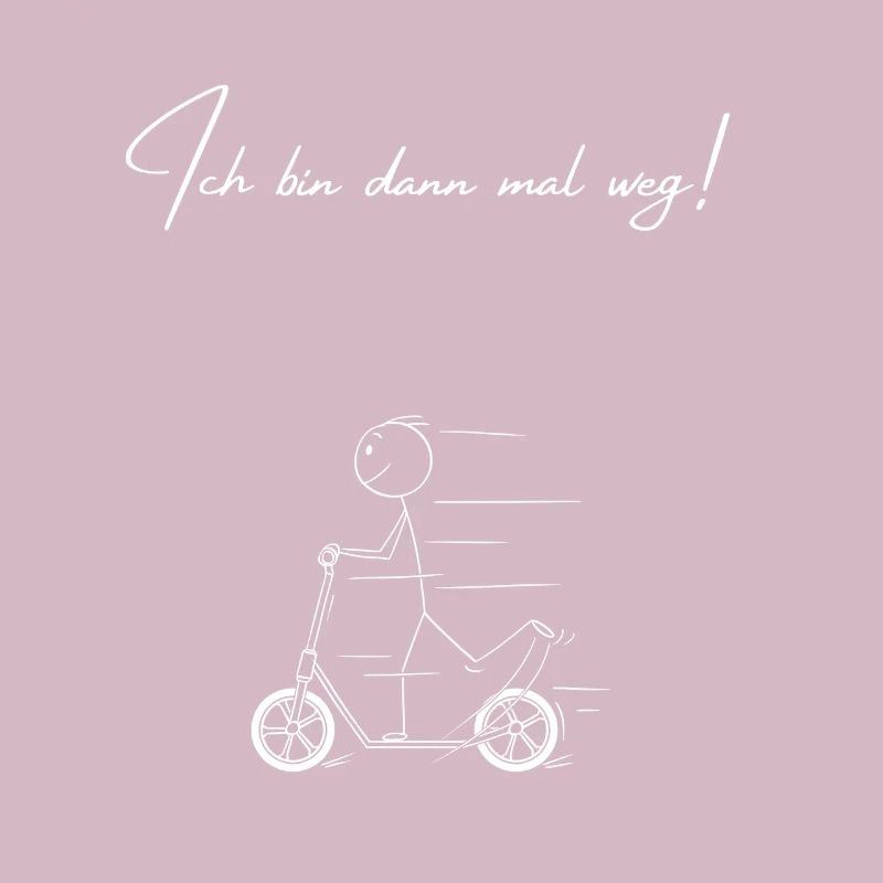 Ich bin dann mal weg - Tretroller Rollerfahrer