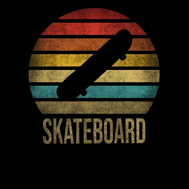 Skateboard Skate Or Die Retro Sunset