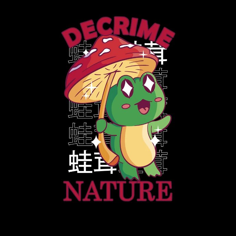 Decrime Nature Colorful Mushroom Frog