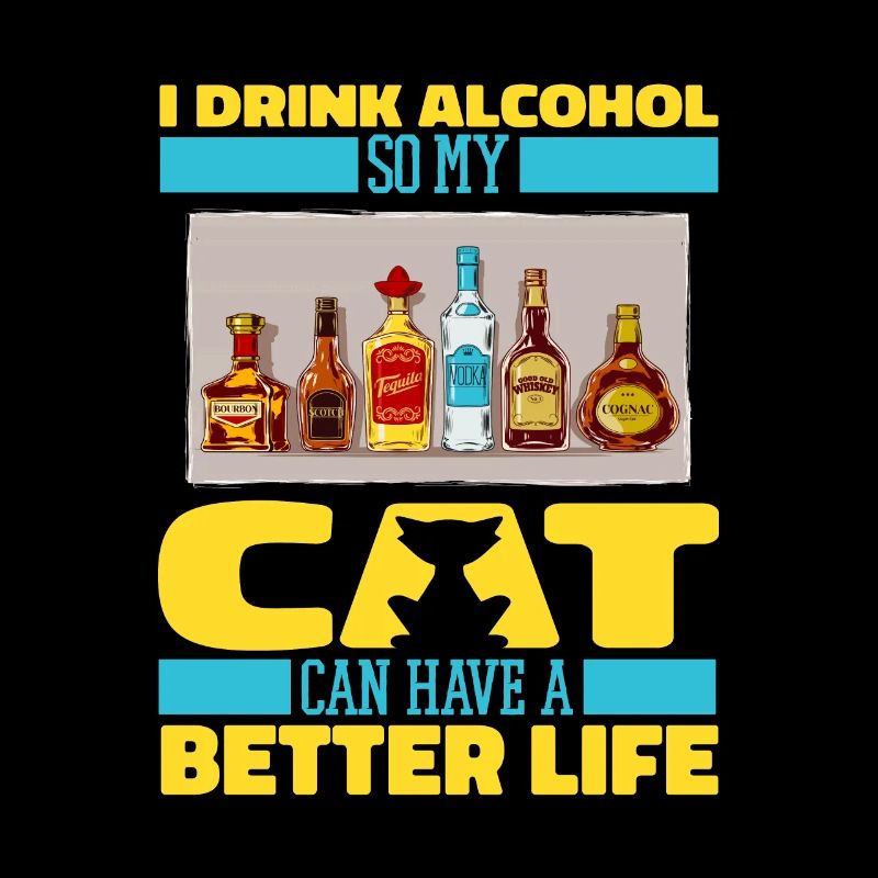Drinking alcohol drinking cat