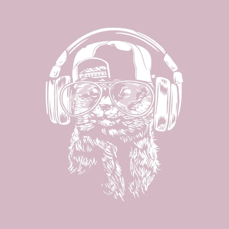 Erdmännchen mit Kopfhörer und cooler Sonnen Brille