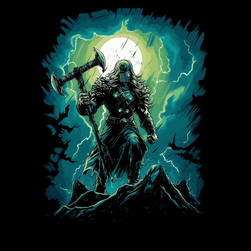 Der Gott des Donners auf deinem Halloween Thor