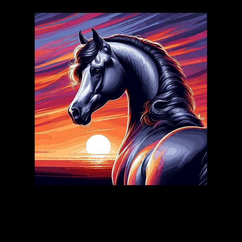 Dessin de cheval arabe