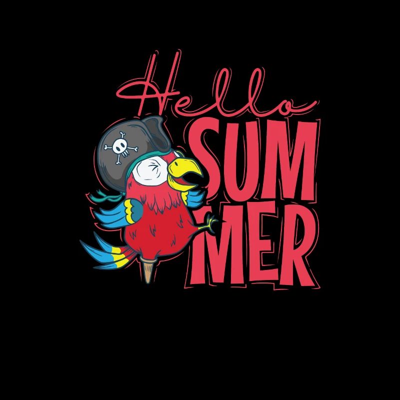 Hello Summer Papagei Pirat Tier Vogel