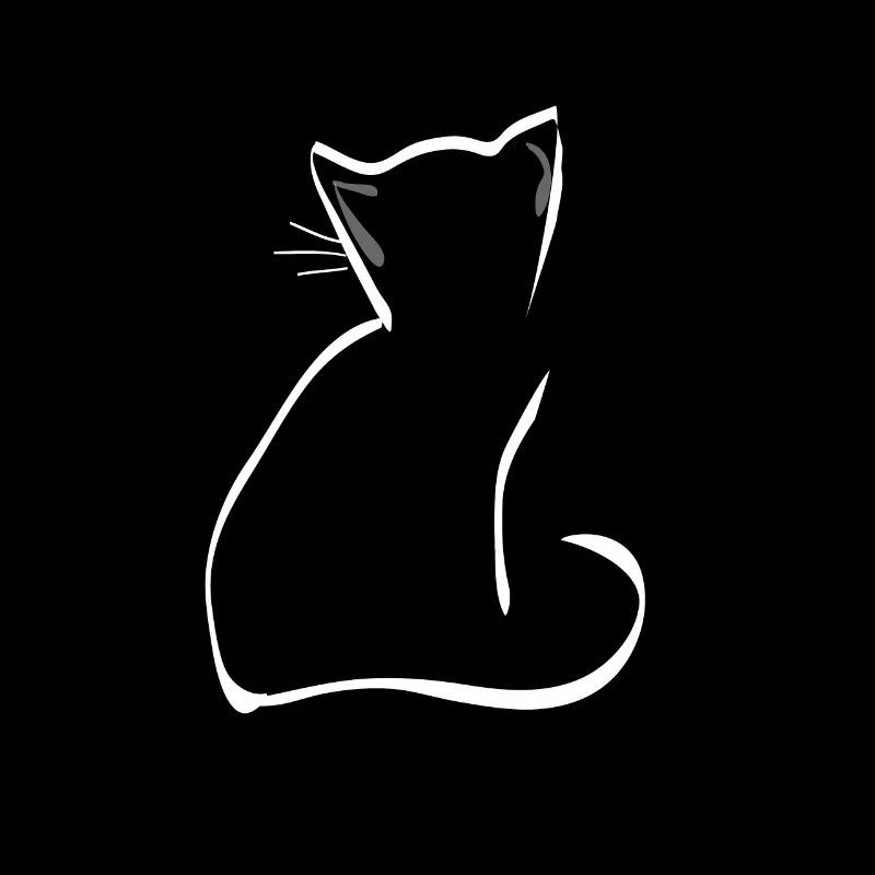 Katze Kätzchen Geschenkidee Silhouette