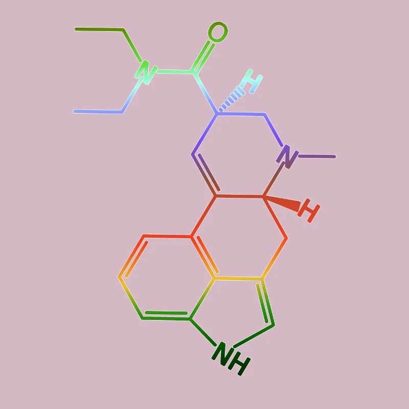 LSD structural formula molecule A. Hofmann Bicycle Day