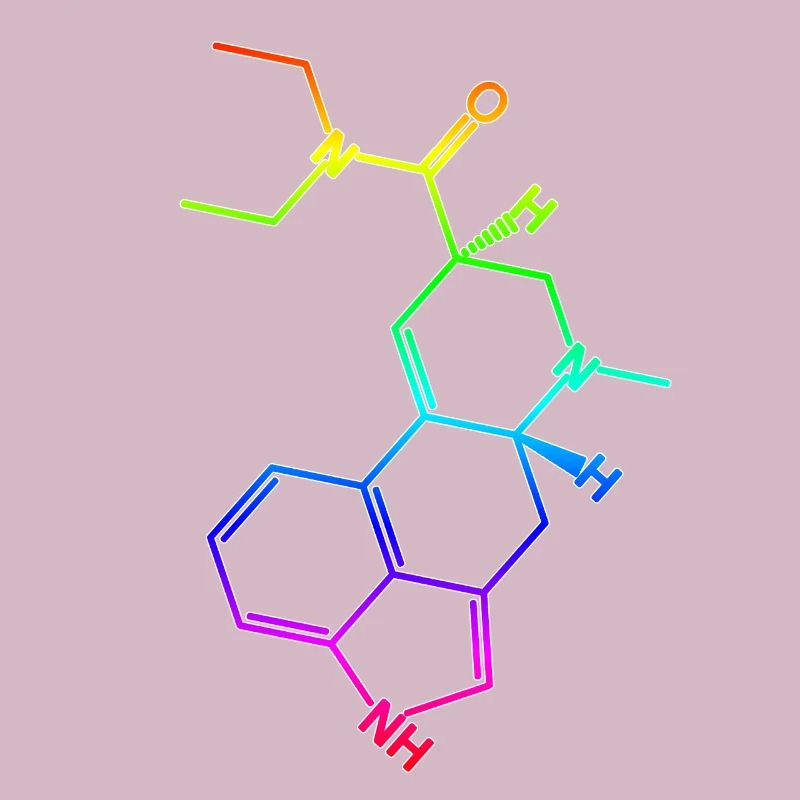Molécule de formule structurelle LSD A. Hofmann Bicycle Day