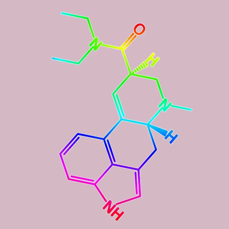 LSD Structural Formula Molecule A. Hofmann Bicycle Day