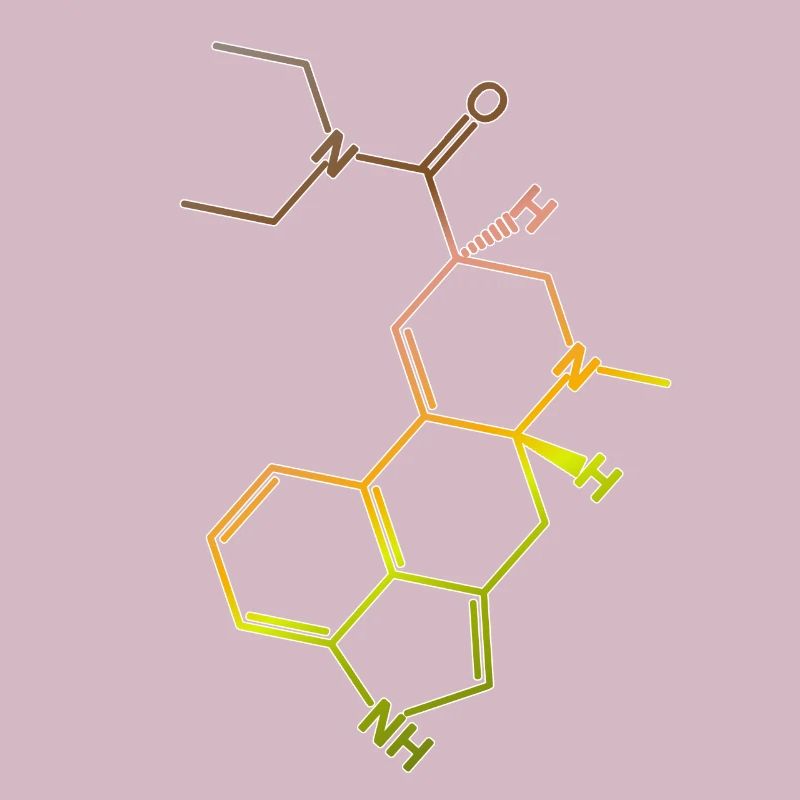 LSD Strukturformel Molekül A. Hofmann Bicycle Day