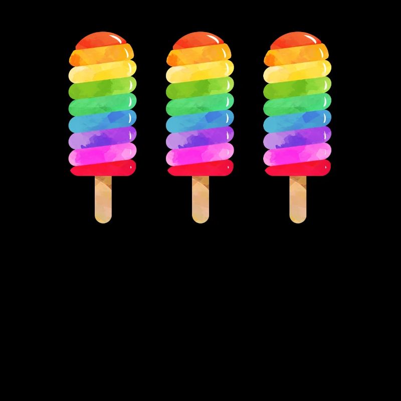 Eis am Stiel mit Regenbogenfarben LGBT Pride