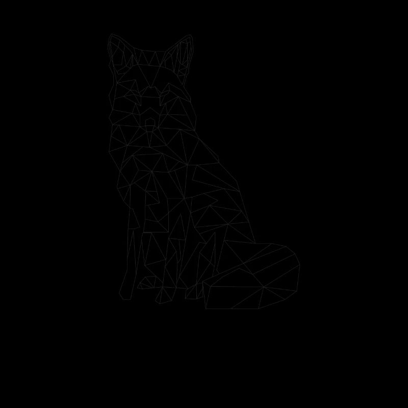 Loup géométrique dans la conception d'art de polygone