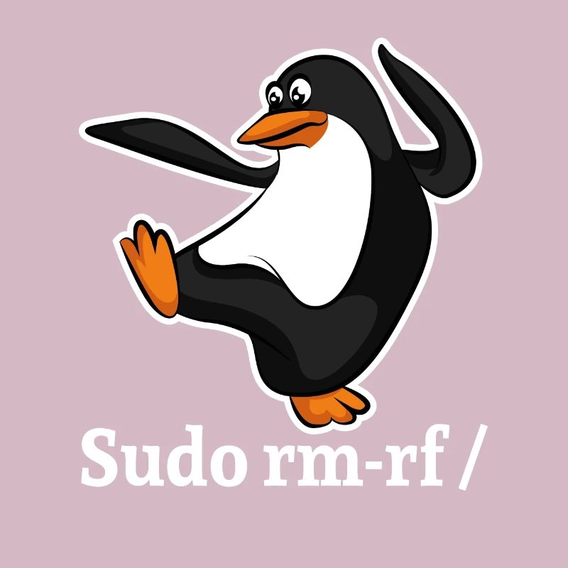 Tux Linux Pingouin Sudo Rm Rf | Computerfreak Hack