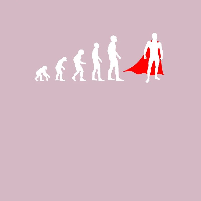 Evolution des Menschen Superheld witzig