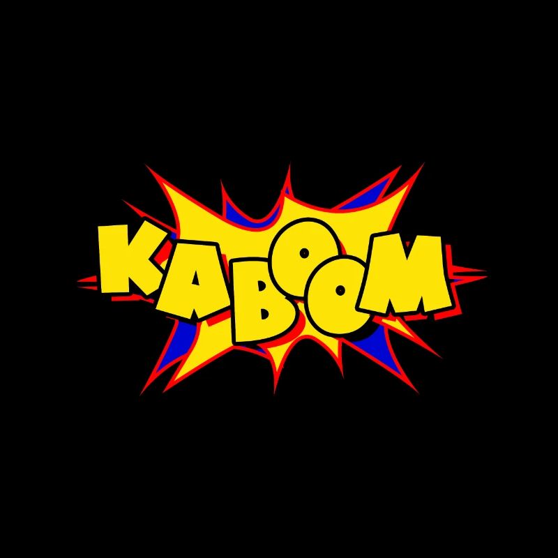 Kaboom dans un style bande dessinée, kartoon à bulle de pensée