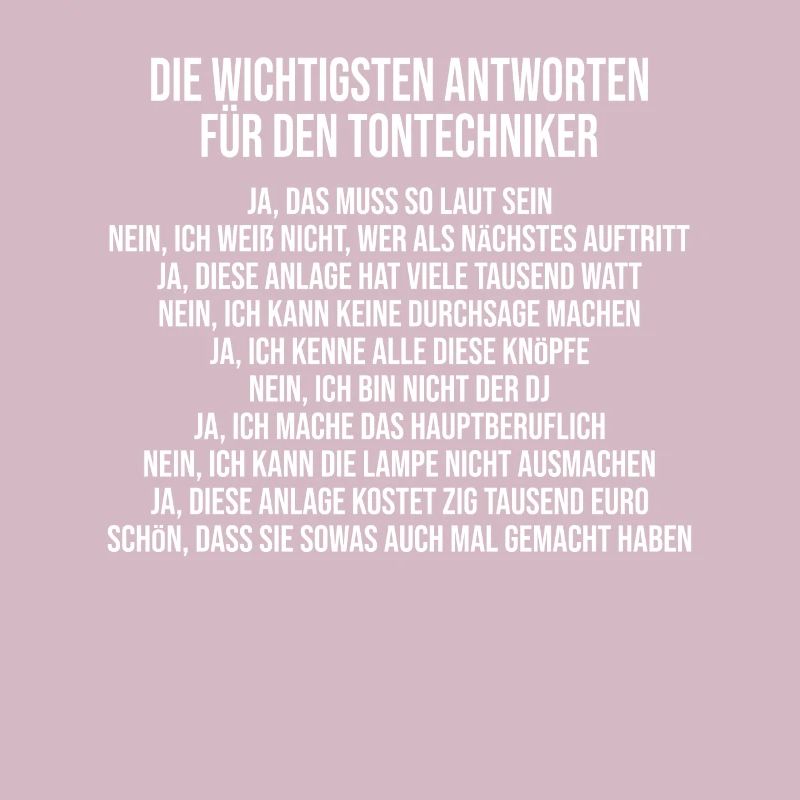 Tontechnik Tontechniker Toningenieur