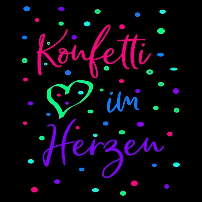 Karneval Fasching Konfetti im Herzen